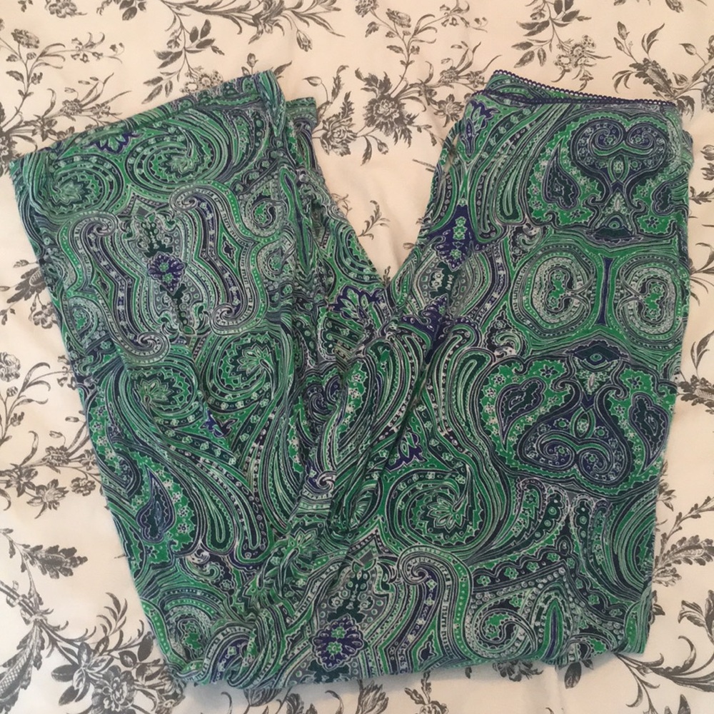 Cynthia Rowley paisley pajama pants